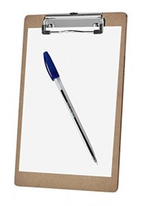 Acrimet Clipboard Memo Size A5 (9 1/8 x 6 3/8) Low Profile Clip (Hardboard) (6 Pack)
