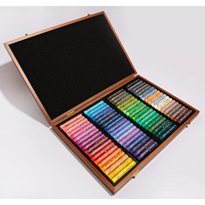 Mungyo Gallery Soft Oil Pastels Wood Box Set of 72 - Assorted Colors