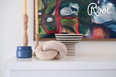 Rool Coffee Table Decor Shelf Decor Accents Japandi Home Decor Modern Farmhouse House Decorations for Living Room Wood Knot Decor Chain Link Decor