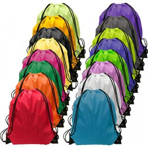 GoodtoU Drawstring Backpack Bulk Cinch Bag Kids Nylon String Backpack String Bag 16 Colors