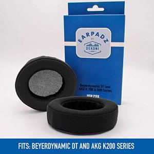 Earpadz Replacement for Beyerdynamic DT990, DT770, Custom One Pro, AKG K240 Ear Pads, Soft Knit Headphone Cushions (Jerzee, Black, 1 Pair)