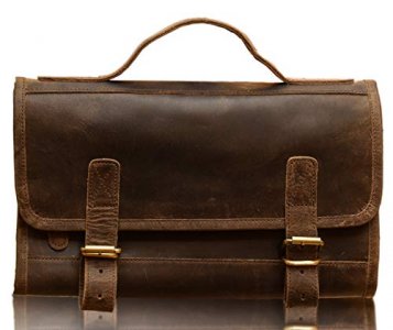 KOMALC Premium Buffalo Leather Hanging Toiletry Bag Travel Dopp Kit  (Distressed Tan)