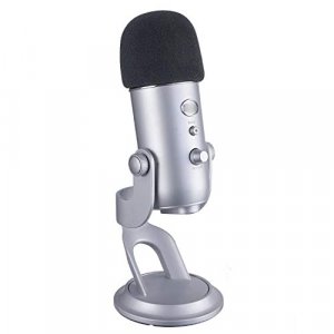 Foam Microphone Windscreen - YOUSHARES Mic Cover Pop Filter for Blue Yeti, Yeti Pro Condenser Microphones (Black)