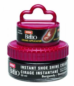 Moneysworth & Best Instant Shoe Shine Cream Kit, Burgundy, 50 ml