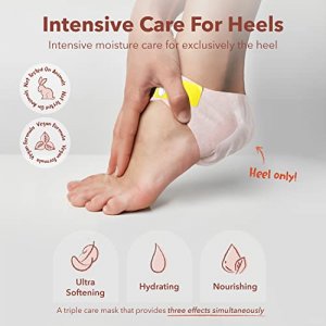PUREDERM Instant softening heel mask (1 Pair) -Foot Peel mask intensive hydration and nourishment for dead skin and dry callused heels. Mask exclusiv