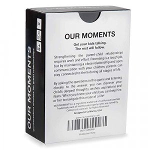 OUR MOMENTS Kids: 100 Conversation Starter Cards for Families and Kids - Relationship Building - Car Travel, Road Trip & Card Game for Healthy Loving