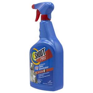 Shout for Pets Turbo Oxy Time-Release Odor Eliminator Spray | Carpet Cleaner and Stain Remover in Clean Scent, 32 Ounces | Easy Way to Neutralize Pet