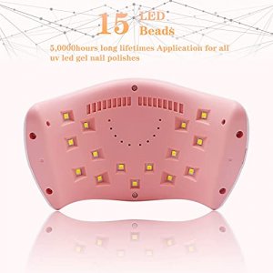 UV LED Nail Lamp, LKE Nail Dryer 72W Gel Nail Polish Curing Lamp UV Nail Lamp LED Nail Lamp for Gel Nail Polish Kit Nail Light Nail Art Accessories W