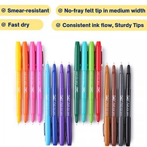 Mr. Pen- Felt Tip Pens, 16 Pack, Colored Felt Tip Pens, Marker Pens, Felt Pens, Felt Tip Markers, Felt Markers, Felt Tip Pens Assorted Colors, Felt T