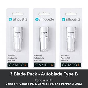 Silhouette AutoBlade - Pack of 3 Blades for Use with Cameo 4 with 50 Designs