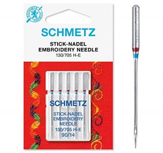 25 Schmetz Embroidery Sewing Machine Needles 130/705H H-E Size 90/14