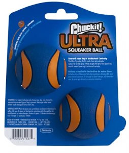 Chuckit! Ultra Squeaker Ball Dog Toy, Small (2 Inch) 2 Pack