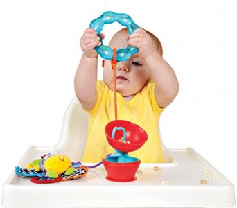 Grapple, The Baby Suction Cup Toys Holder for High Chair Toys, Stroller Toys and Teething Toys for Babies 6-12 Months. One of Your Baby Must Haves!
