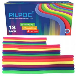 PILPOC Unbreakable Monkey Noodles Super Stretchy String Sensory Silent Fidget Toy - for Increased Focus, Released Stress, Anxiety, Sensory Kids & Adu