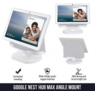 Wasserstein [Official Made for Google] Adjustable Stand Compatible with Google Nest Hub Max - Perfect Companion for Your Nest Hub Max (Chalk)