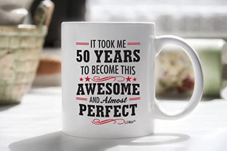 50th Birthday Gifts For Women Fifty Years Old Men Gift Mug Happy Funny 50 Mens Womens Womans Wifes Female Man Best Friend 1973 Male Unique Mugs Ideas