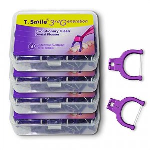 T.Smile Evolutionary Clean Dental Flossers, Kit Of Handle(s) plus Refillable Heads (No Handle Included, 200 Tightened 2-strand Refills)