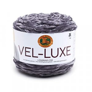 Lion Brand Yarn Vel-Luxe Yarn, One skein, Charcoal