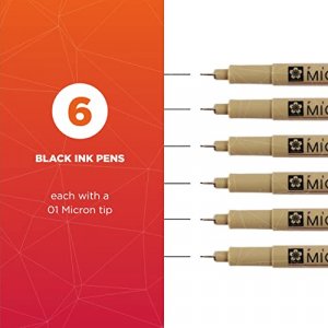 YISAN Black Drawing Pens,Fineliner Ink Pens,Set of 12 Micro-Pens