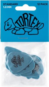 Dunlop Tortex Standard 1.0mm Blue Guitar Pick, 12 Pack