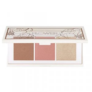 FLOWER BEAUTY CONTOUR PALETTE | Lift & Sculpt Contouring Palette | 3 Powder Makeup Shades to Sculpt, Blush & Highlight Face | Cruelty Free (Medium/Da