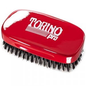 Torino Pro Hard 7 Row Palm Wave Brush By Brush King - #1900 - Hard 360 waves brush - Great for Wolfing - Great for coarse hair wavers - For 360 Waves
