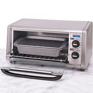 G & S Metal Products Company OvenStuff Nonstick Toaster Oven Bake, Broil and Roast Set, 6.5 x 1.8 x 8.5 inches, Gray