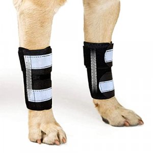 NeoAlly Pair Dog Front Leg Braces with Metal Strips Super Supportive to Stabilize and Support Canine Front Leg Wrist Carpal Joint, Prevents Leg Injur