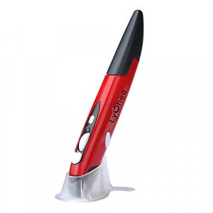 lychee Wireless Optical Pocket Pen Mouse, 2.4GHZ USB Wireless Optical Pen Mouse 800/1200/1600 DPI Adjustable Handwriting Mini Air Mouse Mice for PC L