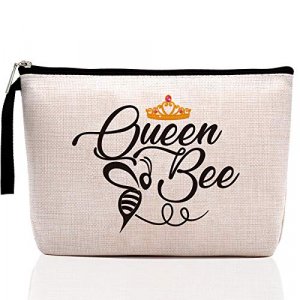 Hanamiya Na Queen Bee -Makeup Bag, Bumble Bee Inspirational Gift for Her, Beekeeper Gifts, Gift Gardener, Honeybee Gifts, Bee Bag, Honeybee Pouch Cas