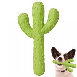 MewaJump Dog Chew Toys, Durable Rubber Dog Toys for Aggressive Chewers, Cactus Tough Toys for Training and Cleaning Teeth, Interactive Dog Toys for S