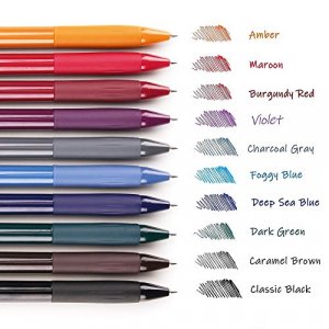 Writech Retractable Gel Pens Quick Dry Ink Pens Fine Point 0.5mm 10  Assorted Unique Vintage Colors For Journaling Drawing Doodling and  Notetaking (Vi - Imported Products from USA - iBhejo