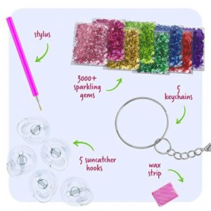 Gem Art, Kids Diamond Painting Kit - Big 5D Gems - Arts and Crafts for Kids, Girls and Boys Ages 6-12 - Gem Painting Kits - Best Tween Gift Ideas for