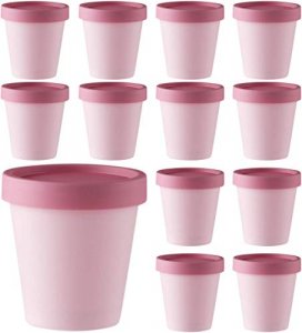 12Pcs 6.8oz/200ml Empty Mixing Bowls With Lids - Leakproof Cosmetic Plastic Containers With Lids - Spa Facial Mask Mixing Bowls - Empty Containers fo