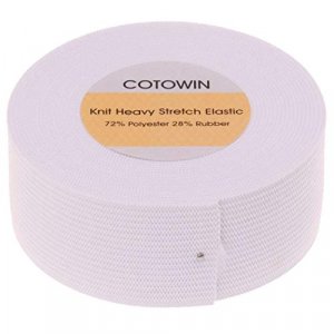 COTOWIN 6-inch Wide Black Knit Heavy Stretch High Elasticity Elastic Band  2-Yard