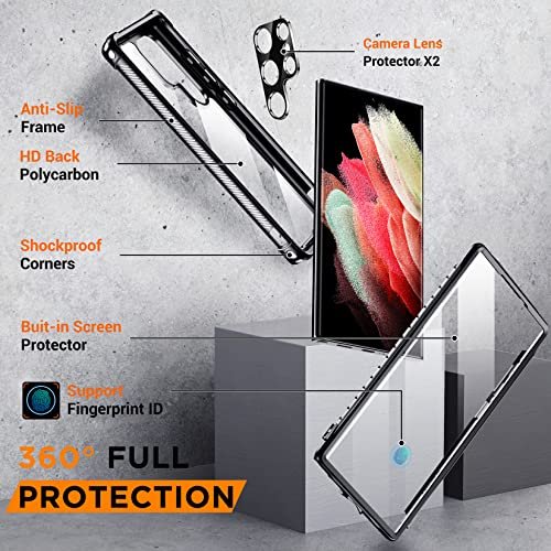 3+3 Pack for Samsung Galaxy S23 Ultra Screen Protector Not Glass,3 Pack TPU  Film with 3 Pack Tempered Glass Camera Lens 