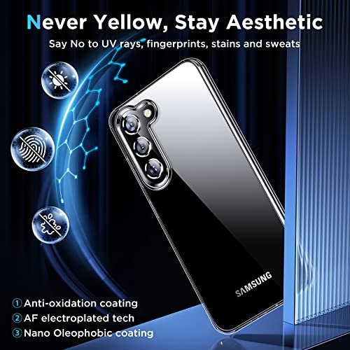 Ice Crystal Series Hybrid Transparent Pc Military Grade Tpu Back Cover For  Samsung Galaxy S23 Ultra 5g, 6.8 Inch, Crystal Clear