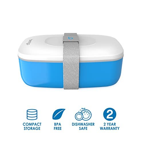 Bentgo Classic (Blue) - All-In-One Stackable Lunch Box Solution - Sleek And  Modern Bento Box Design Includes 2 Stackable Containers, Built-In Plastic -  Imported Products from USA - iBhejo