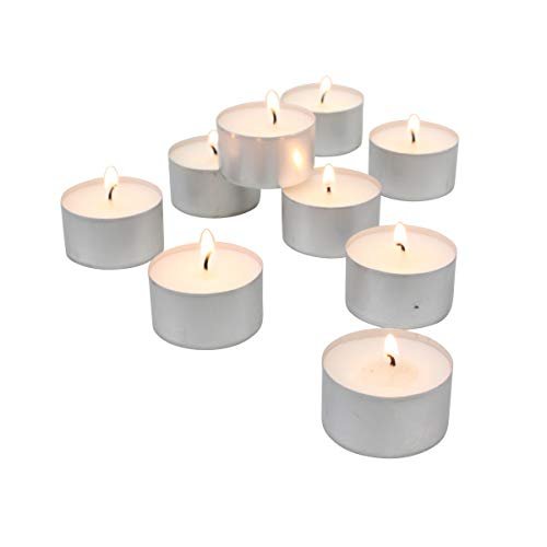 Stonebriar 100-Pack 1-Wick Unscented White Tea Light Candle in the Candles  department at