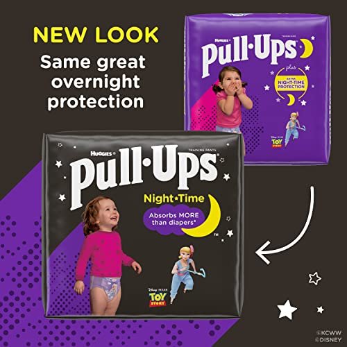  Pull-Ups Girls Nighttime Potty Training Pants, Training  Underwear, 3T-4T