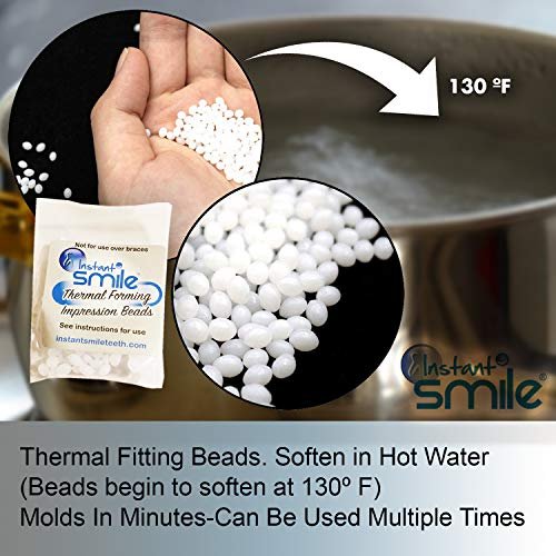 8 Packages of Instant Smile Billy Bob Replacement Thermal Adhesive Fitting  Beads for Fake Teeth