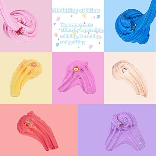 Butter Slime Kit 15 Pack, Including ice Cream, Animal and Fruit Slime  Accessories, Super Soft & Non-Sticky, for Educational Slime Toys for Girls  Boys