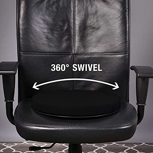 HealthSmart 360 Degree Swivel Seat Cushion, Chair Assist for Elderly,  Swivel Seat Cushion for Car, Twisting Disc, Gray, 15 Inches in Diameter 