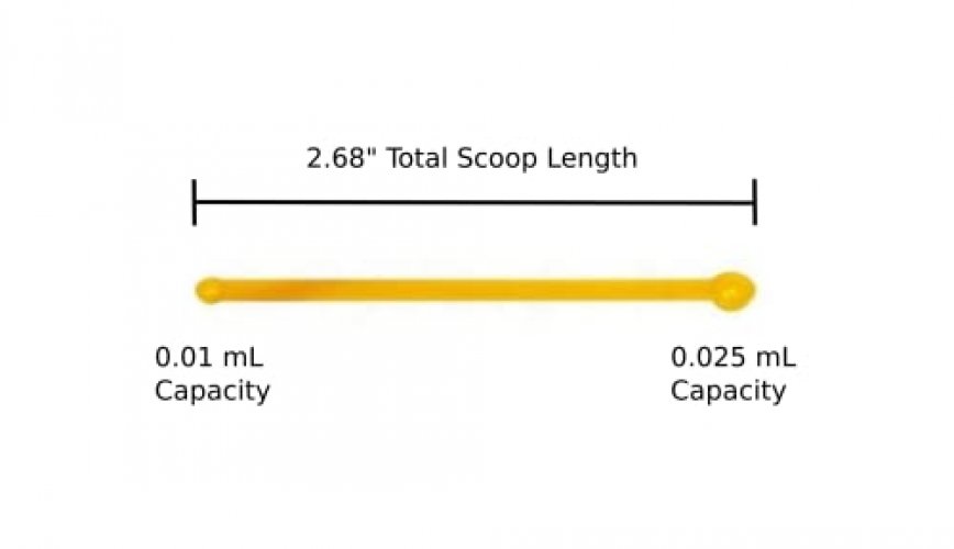 Double-Sided Micro Scoops 10-30 Mg Milligram Plastic Measuring