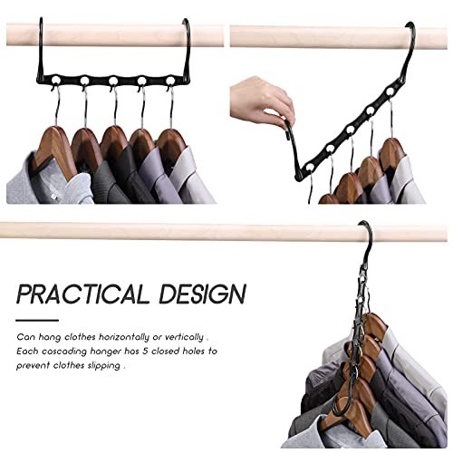6pcs Space-saving Clothes Hangers Organizer For Wardrobe, Durable Plastic  Hangers For Heavy Clothes