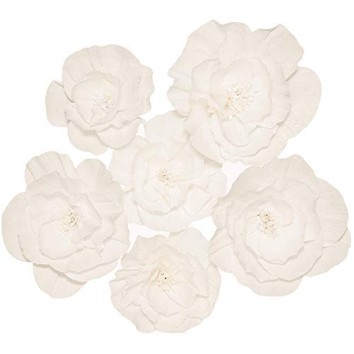 Innoboutique Paper Flowers Decorations for Wall Paper Large Flower Wall Decorations (6pcs)