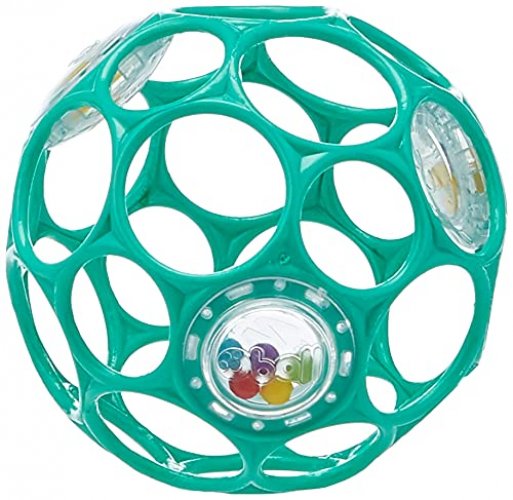 Bright Starts Oball Easy-Grasp Rattle BPA-Free Infant Toy in Teal, Age  Newborn and up, 4 Inches