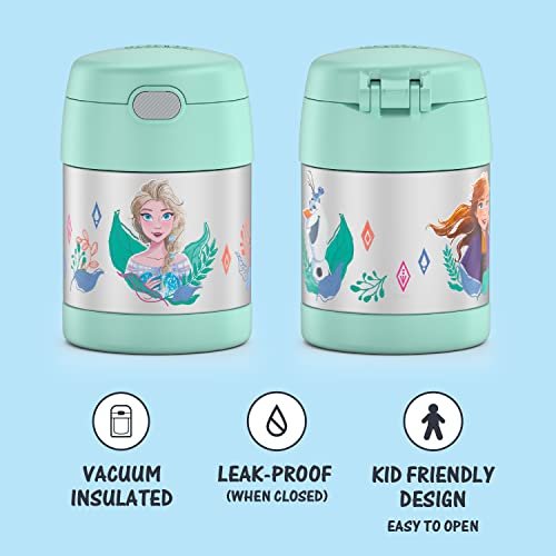 THERMOS FUNTAINER 10 Ounce Vacuum Insulated Stainless Steel Kids Food Jar  with Folding Spoon