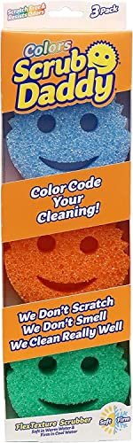 Scrub Daddy Sponge Set Color Variety Pack - Scratch-Free Multipurpose Dish Sponge - BPA Free & Made with Polymer Foam - Stain, Mold & Odor Resistant