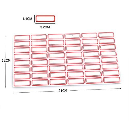 PZRT 12 Sheet / 576pcs Self-Adhesive Label Stickers for Office